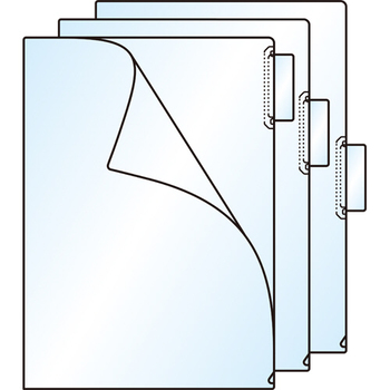 コクヨ インデックスホルダー<KaTaSu>(ふせんカバー付き) A4 3山1組 フ-KFN7503T 1パック(3組)