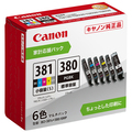 キヤノン インクタンク BCI-381S+380/6MP 6色マルチパック 2344C007 1箱(6個:各色1個)