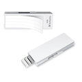 バーベイタム USBメモリー フリーデザインタイプ 4GB ホワイト インデックスラベル付 USBF4GVW1 1個