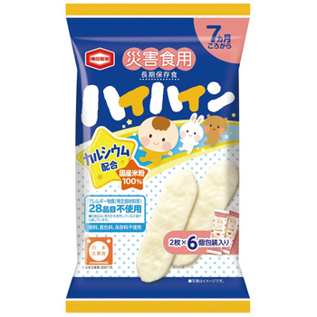 尾西食品 亀田製菓 災害食用ハイハイン KH-01 1セット(288枚:12枚×24袋)
