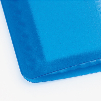 TANOSEE 薄型クリアブック(角まる) A4タテ 10ポケット 背幅3mm ブルー 1セット(50冊:5冊×10パック)
