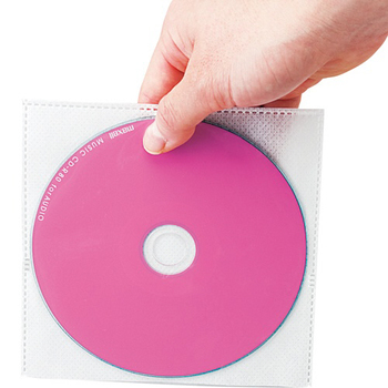 TANOSEE CD・DVD不織布ケース 片面1枚収納 1パック(100枚)