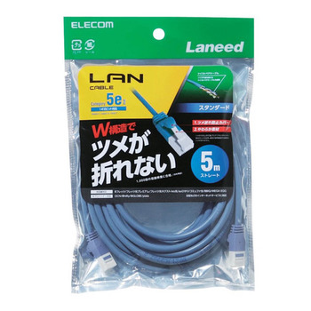 エレコム 爪折れ防止 CAT5E対応 LANケーブル ブルー 5.0m RoHS指令準拠(10物質) LD-CTT/BU50 1本