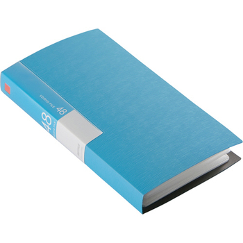バッファロー CD/DVDファイルケース ブックタイプ 48枚収納 ブルー BSCD01F48BL 1個