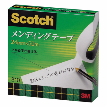 3M スコッチ メンディングテープ 810 大巻 24mm×50m 紙箱入 810-3-24 1巻