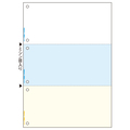 ヒサゴ マルチプリンタ帳票(FSC森林認証紙) A4 カラー 3面(ホワイト/ブルー/クリーム) 6穴 FSC2080 1セット(500枚:100枚×5冊)