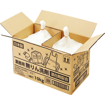 日本合成洗剤 無りん洗剤 漂白剤配合 業務用 10kg(5kg×2袋)/箱 1セット(3箱)