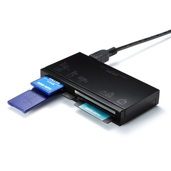 サンワサプライ USB2.0 カードリーダー ブラック ADR-ML18BKN 1個