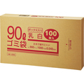 クラフトマン 業務用乳白半透明 メタロセン配合厚手ゴミ袋 90L BOXタイプ HK-095 1箱(100枚)