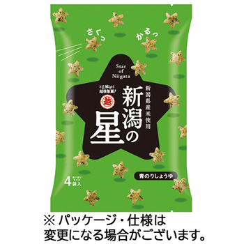 越後製菓 新潟の星 青のりしょうゆ 80g(20g×4袋)/パック 1セット(12パック)