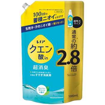 P&G レノア クエン酸in超消臭 フレッシュグリーンの香り つめかえ用 超特大 1080mL 1個