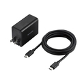 エレコム GaN PD対応 USB AC充電器(PD65W/2mケーブル付属) ブラック ACDC-PD1265BK 1個