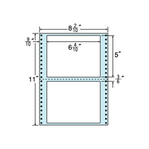 東洋印刷 ナナフォーム 連続ラベル Mタイプ 8_2/10×11インチ 2面 163×127mm 横1本ミシン入 MM8E 1箱(500折)