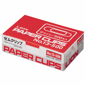 ライオン事務器 ゼムクリップ 小 23mm No.13 1箱(500本)