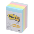 3M ポスト・イット ノート カラーキューブ 再生紙 超徳用 75×50mm パステルカラー混色5色 CP-23SE 1冊