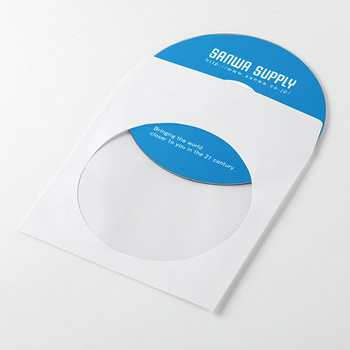 サンワサプライ DVD・CDペーパースリーブケース ホワイト FCD-PS100WN 1パック(100枚)