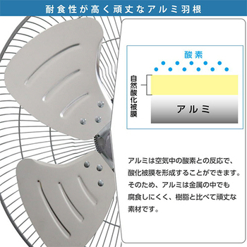 広電 25cmアルミ羽根据置工業扇 CFF253DMA 1台
