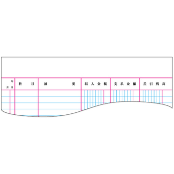 コクヨ 三色刷りルーズリーフ 金銭出納帳(科目入) B5 30行 100枚 リ-120 1冊