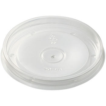 シモジマ HEIKO 食品容器 未晒フードカップ 平蓋 透明 深90口用 #004490507 1パック(25個)
