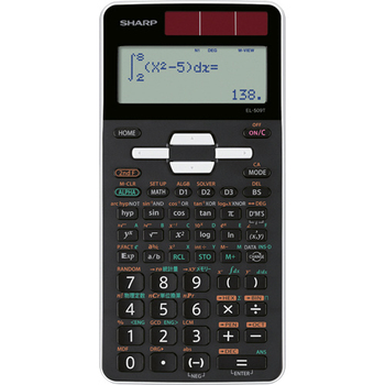 シャープ 関数電卓 スタンダードモデル 10桁 ハードケース付 ホワイト EL-509T-WX 1台