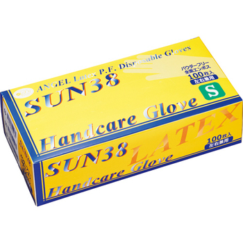 サンフラワー SUN38 ハンドケアグローブ 粉なし Sサイズ SUN38-S 1セット(1000枚:100枚×10パック)