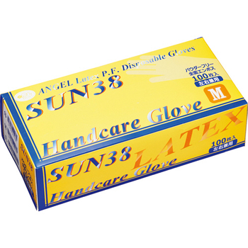 サンフラワー SUN38 ハンドケアグローブ 粉なし Mサイズ SUN38-M 1セット(1000枚:100枚×10パック)