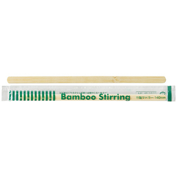 サンナップ 透明袋入り竹製マドラー 約14cm MDB500P 1パック(500本)