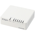 エレコム 1000BASE-T対応 スイッチングハブ 5ポート プラスチック筐体 ホワイト RoHS指令準拠(10物質) EHC-G05PA4-W 1個