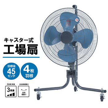ナカトミ 45cm工場扇 キャスター式 TZC-45P 1台