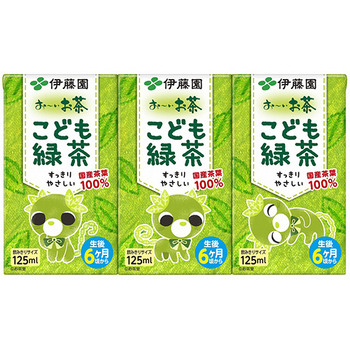 伊藤園 おーいお茶 こども緑茶 125mL 紙パック 1ケース(36本:3本×12パック)