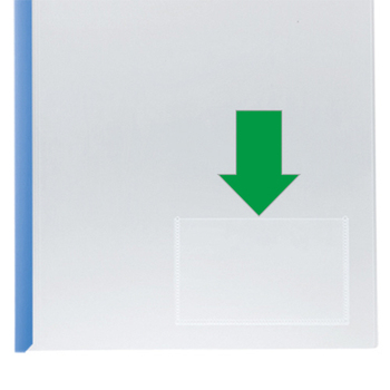 TANOSEE 再生レールホルダー名刺ポケット付 (ヨコ型ポケット) A4タテ 10枚収容 青 1セット(30冊:10冊×3パック)