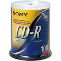 ソニー データ用CD-R 700MB 48倍速 シルバーレーベル スピンドルケース 100CDQ80DNS 1パック(100枚)