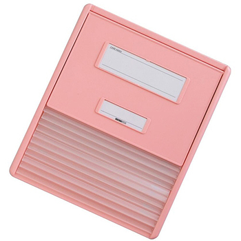 リヒトラブ カラーカードインデックス A4 11ポケット ピンク HC111C-4 1冊