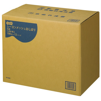 TANOSEE レーヨンメッシュおしぼり 丸型 1ケース(1200枚)