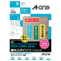エーワン 屋外でも使えるサインラベルシール[インクジェット]UVカット保護カバー付 光沢フィルム・ホワイト A4 4面 170×60mm 31084 1冊(各4