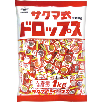 佐久間製菓 サクマ式ピロードロップス 1kg 1袋