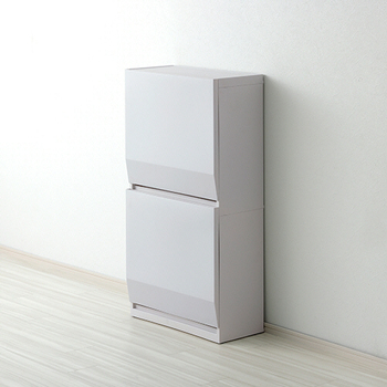 リス HOME&HOME 通路で使える分別ダストボックスワイド 2段 45L グレー GPRB058 1台
