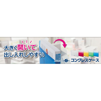 リヒトラブ AQUA DROPs コングレスケース A4ヨコ 150枚収容 赤 A-5035-3 1個