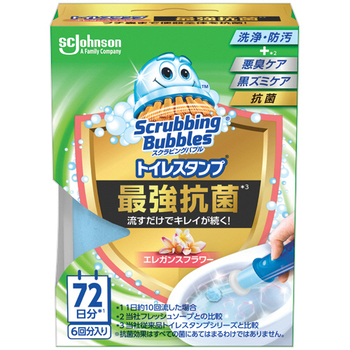 ジョンソン スクラビングバブル トイレスタンプ 最強抗菌 エレガンスフラワー 本体 1個