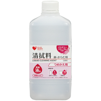 オオサキメディカル プラスハート 清拭料 濃縮液体 顔・からだ用 詰替用 1000ml 660回分 1本