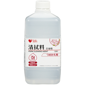 オオサキメディカル プラスハート 清拭料 泡タイプ 全身用 詰替 1000mL 330回分 1本