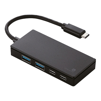 エレコム USB Type-Cコネクタ搭載USBハブ ブラック U3HC-A412BBK 1個