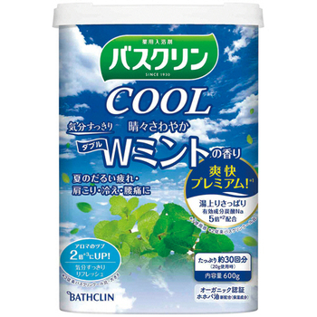 バスクリン クール 晴々さわやか Wミントの香り 600g 1本