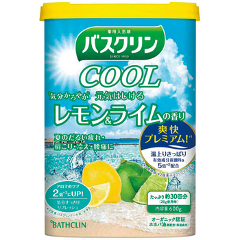 バスクリン クール 元気はじける レモン&ライムの香り 600g 1本