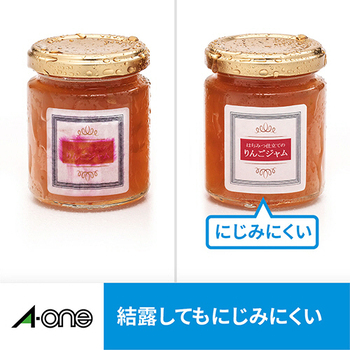 エーワン ラベルシール[インクジェット] 超耐水マット紙・ホワイト A4 24面 70×33.9mm 上下余白付 62224 1冊(20シート)