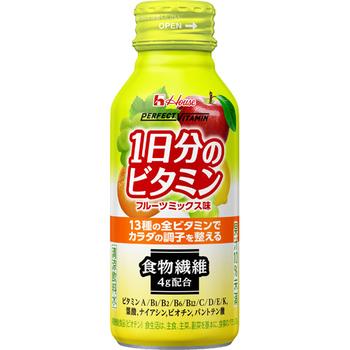 ハウスウェルネスフーズ PERFECT VITAMIN 1日分のビタミン 食物繊維 120ml ボトル缶 1ケース(30本)