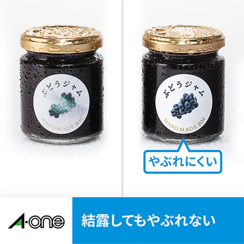 エーワン ラベルシール[インクジェット] 超耐水光沢紙・ホワイト A4 24面 70×33.9mm 上下余白付 64224 1冊(10シート)