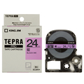 キングジム テプラ PRO テープカートリッジ パステル 24mm 紫/黒文字 SC24V 1個