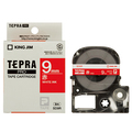 キングジム テプラ PRO テープカートリッジ ビビッド 9mm 赤/白文字 SD9R 1個