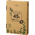 TANOSEE リサイクルポリ袋 黒 45L BOXタイプ 1箱(100枚)
